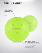 Cargar imagen en el visor de la Galería, SET 4 PELOTAS DE PICKLEBALL PRO S1
